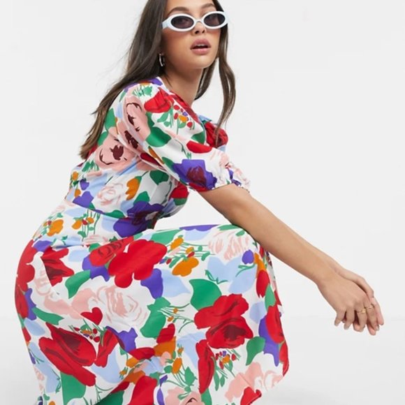 NWT Faithfull The Brand Anita Floral Midi Dress - Picture 4 of 16